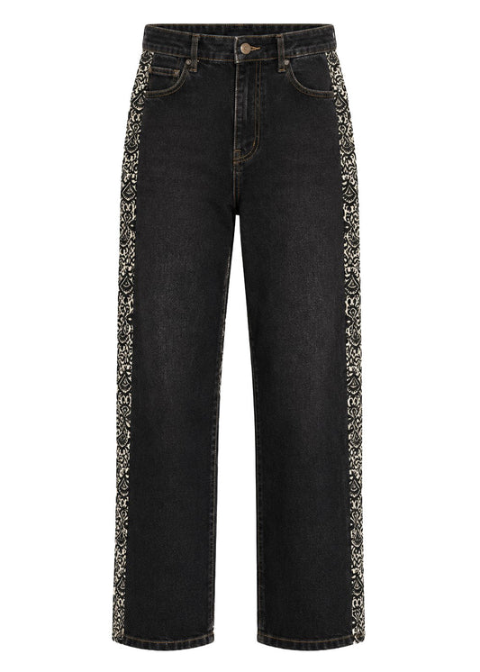 JEAN REGULAR FIT LOLA NEGRO INDIA NEGRO