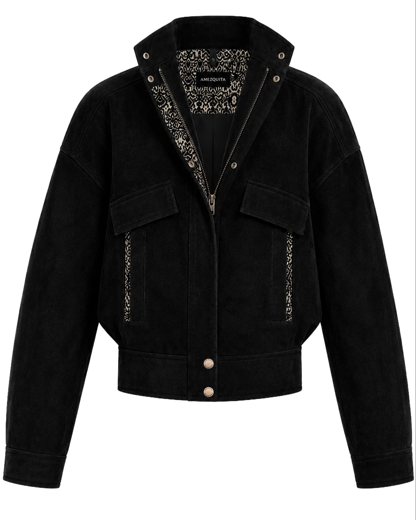 CHAQUETA BOMBER REGULAR LISBOA NEGRO INDIA NEGRO