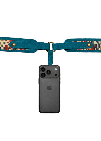 ACCESORIO STRAP REGULAR CRETA TURQUESA TRIANGULOS