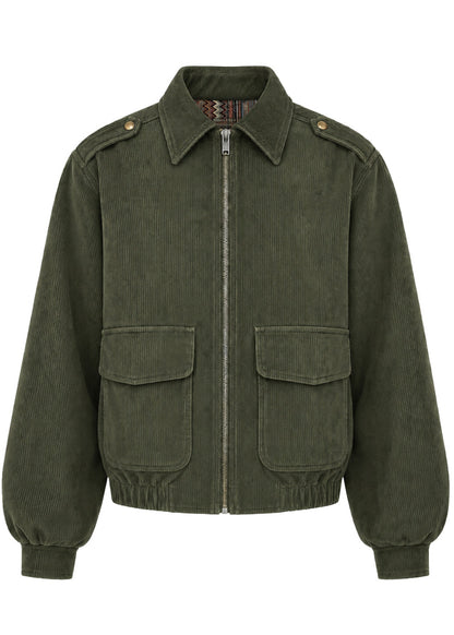 CHAQUETA BOMBER REGULAR BONN VERDE MULTICOLOR