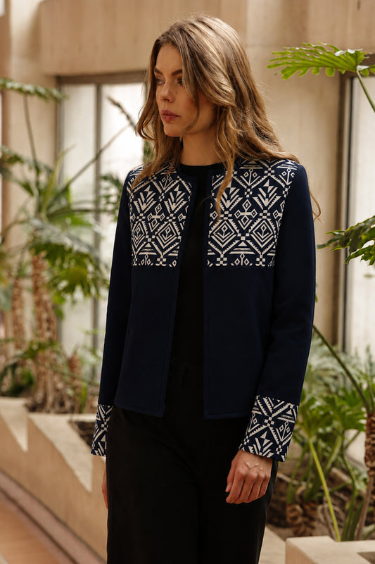 CHAQUETA CLÁSICA REGULAR MADRID AZUL TRIBAL