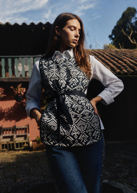 ACCESORIO CASULLA REGULAR AZUL KUWAIT AZUL OSCURO TRIBAL AZUL