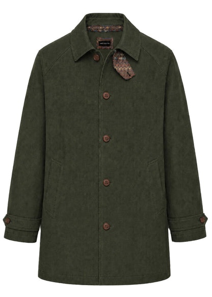 ABRIGO TRENCH REGULAR EDIMBURGO VERDE MULTICOLOR