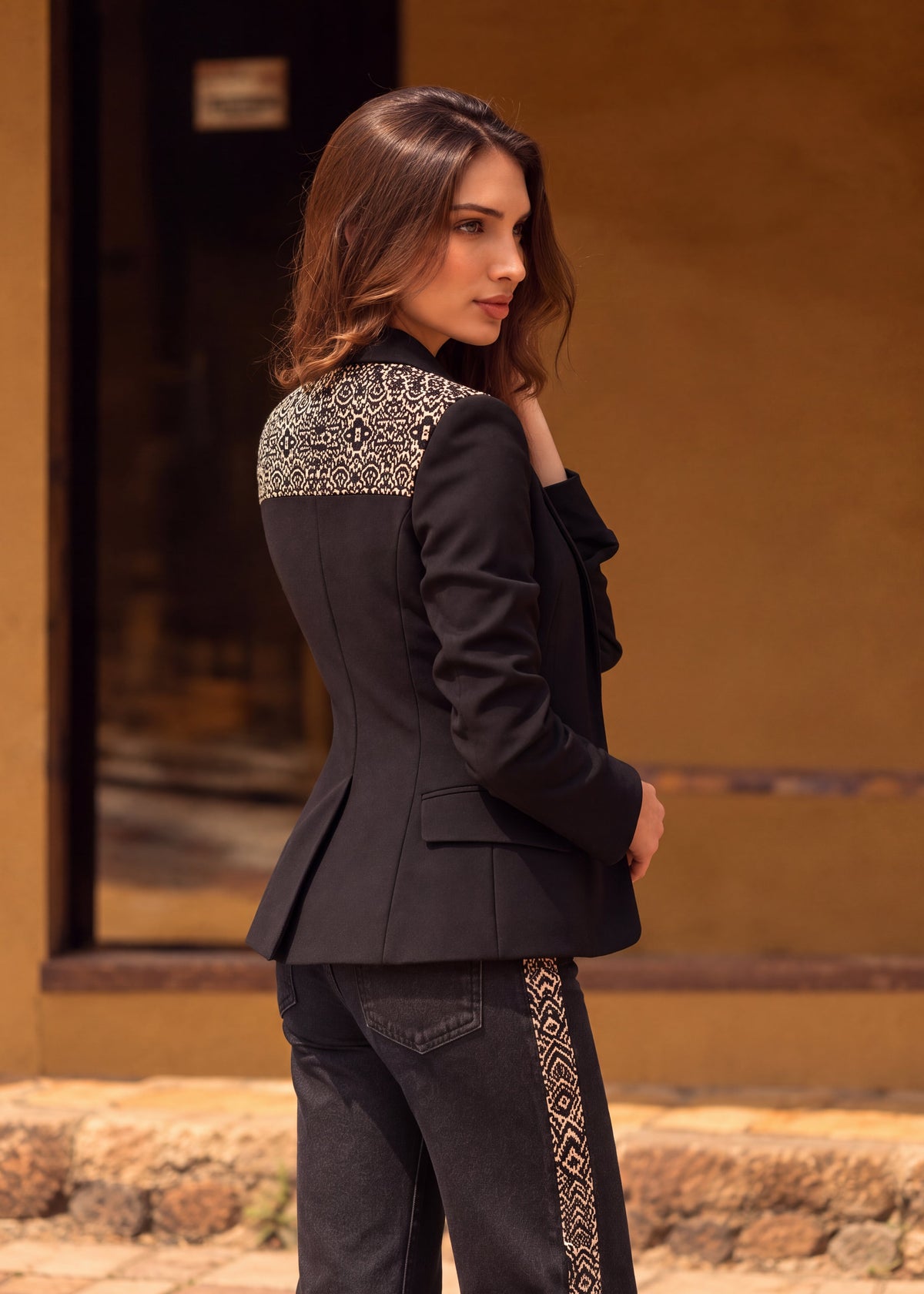 BLAZER SMOKING SLIM FIT CORCEGA NEGRO INDIA NEGRO