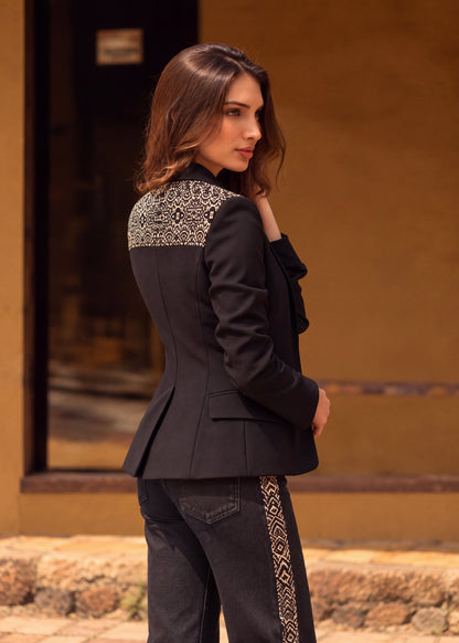 BLAZER SMOKING SLIM FIT CORCEGA NEGRO INDIA NEGRO