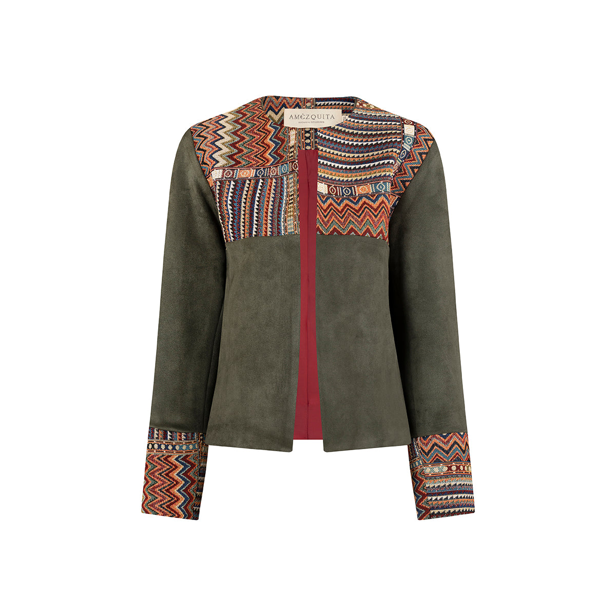 CHAQUETA CLÁSICA REGULAR MADRID VERDE OLIVA MULTICOLOR