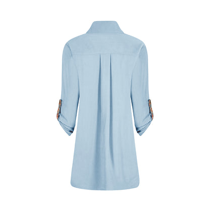 CAMISA OVERSHIRT OVERSIZE BALI AZUL CLARO ARABESCO AZUL