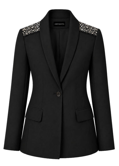 BLAZER SMOKING SLIM FIT CORCEGA NEGRO INDIA NEGRO