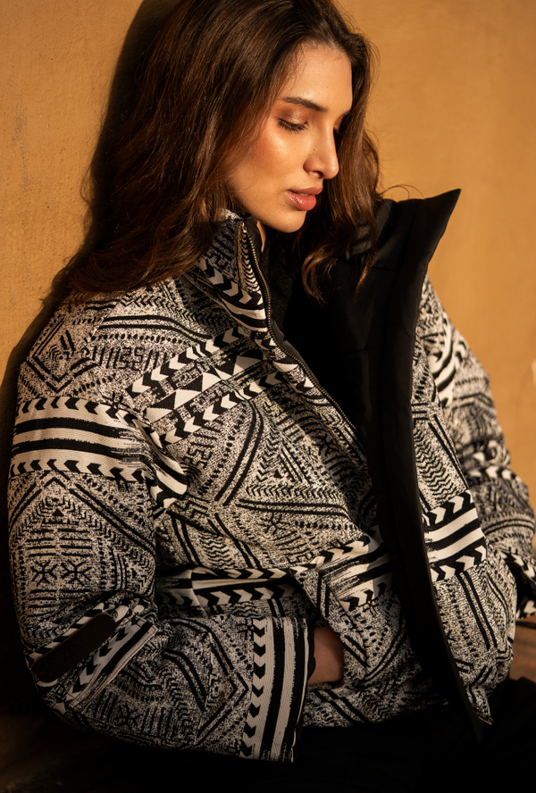 Chaqueta puffy doble faz black Warmi