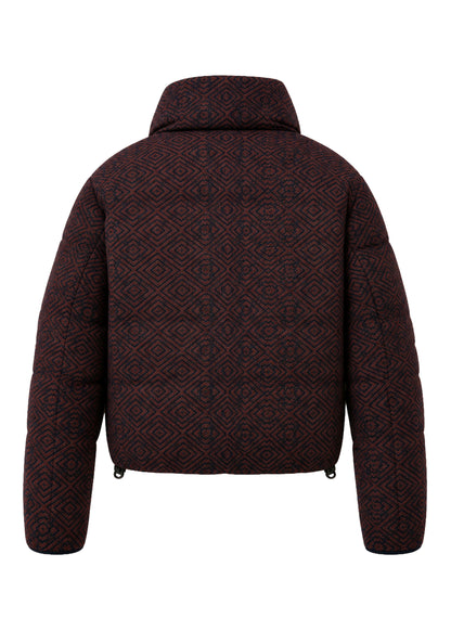 CHAQUETA ACOLCHADA REGULAR QUEBEC AZUL ROMBOS TERRACOTA
