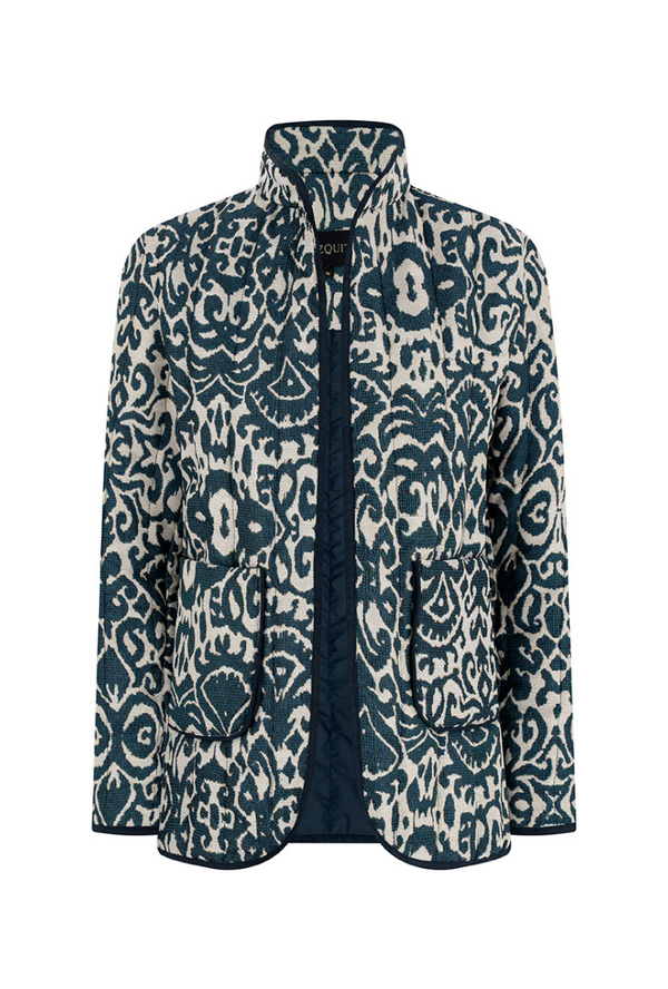 Quilted Jacket India blue Francesca