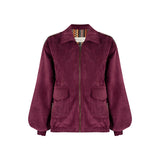 BOMBER CORDUROY BURGUNDY JACKET