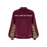 BOMBER CORDUROY BURGUNDY JACKET
