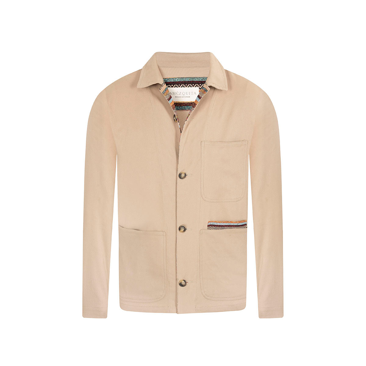 CAMISA OVERSHIRT REGULAR TEXAS CAQUI MULTICOLOR