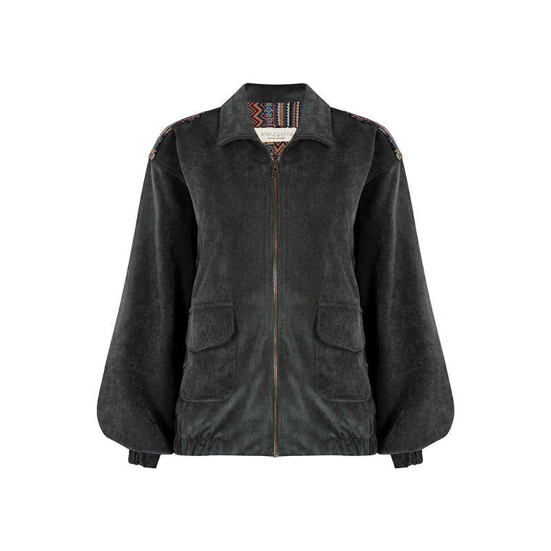 BOMBER CORDUROY GREEN JACKET