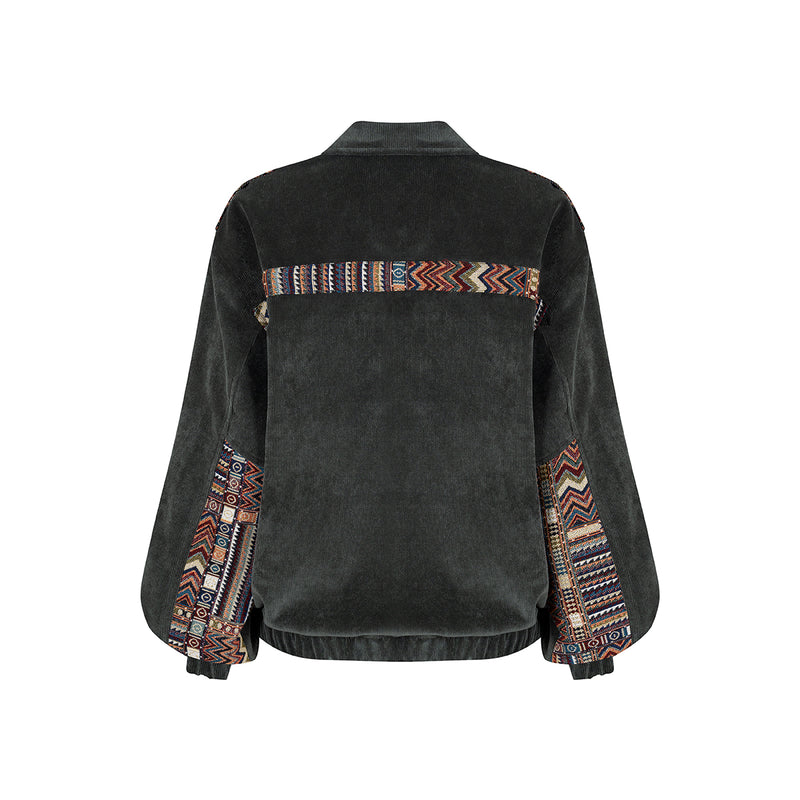 BOMBER CORDUROY GREEN JACKET