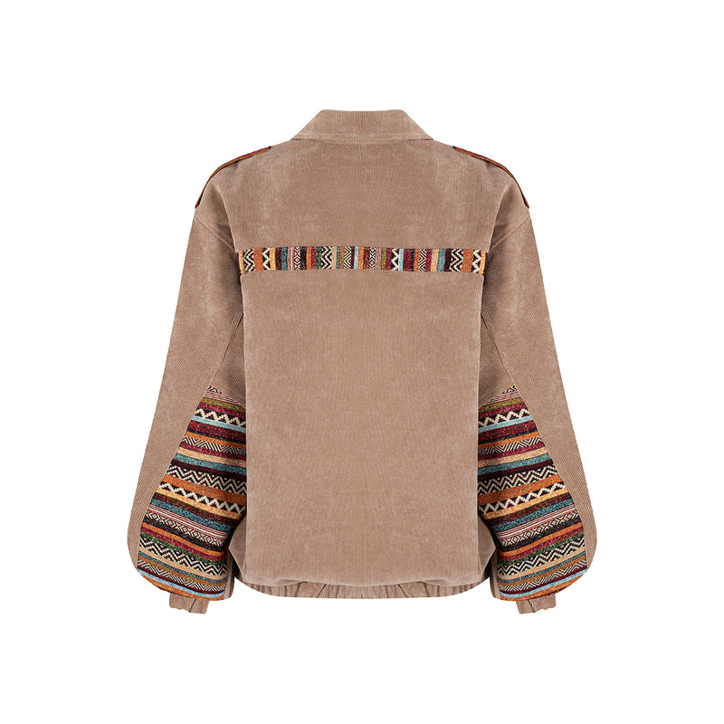 BOMBER CORDUROY KHAKI JACKET