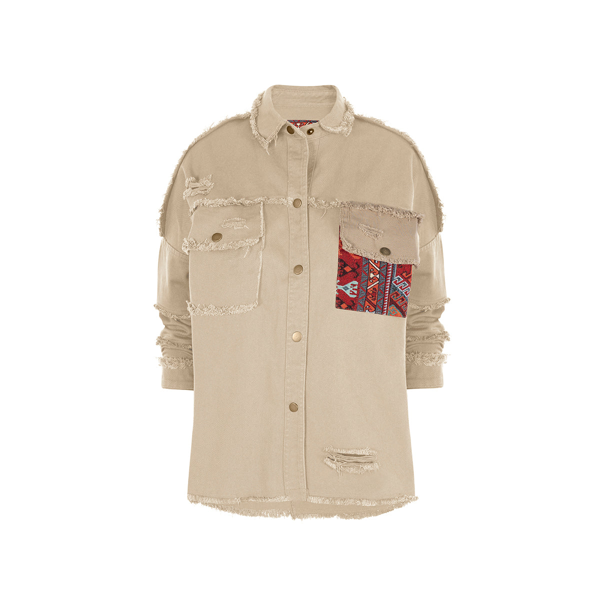 CAMISA OVERSHIRT REGULAR DALLAS CAQUI PERSA
