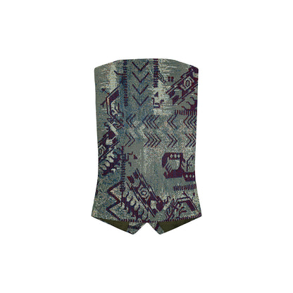 CHALECO CLÁSICO REGULAR LUXOR TURQUESA HUELLAS