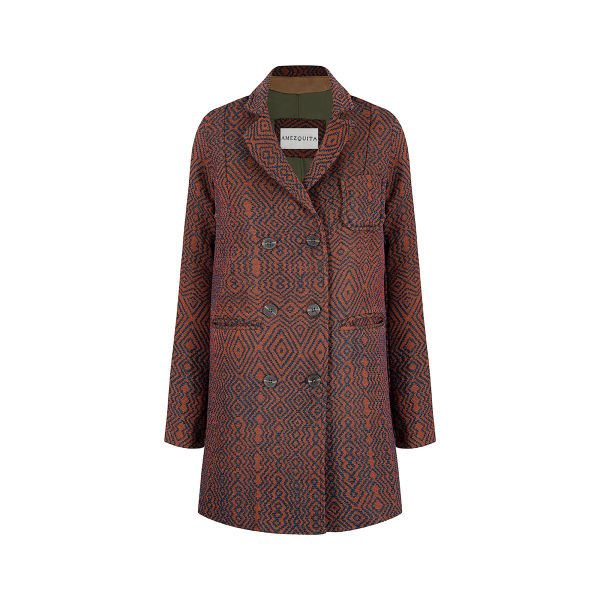 BLAZER CRUZADO REGULAR BILBAO TERRACOTA ROMBOS