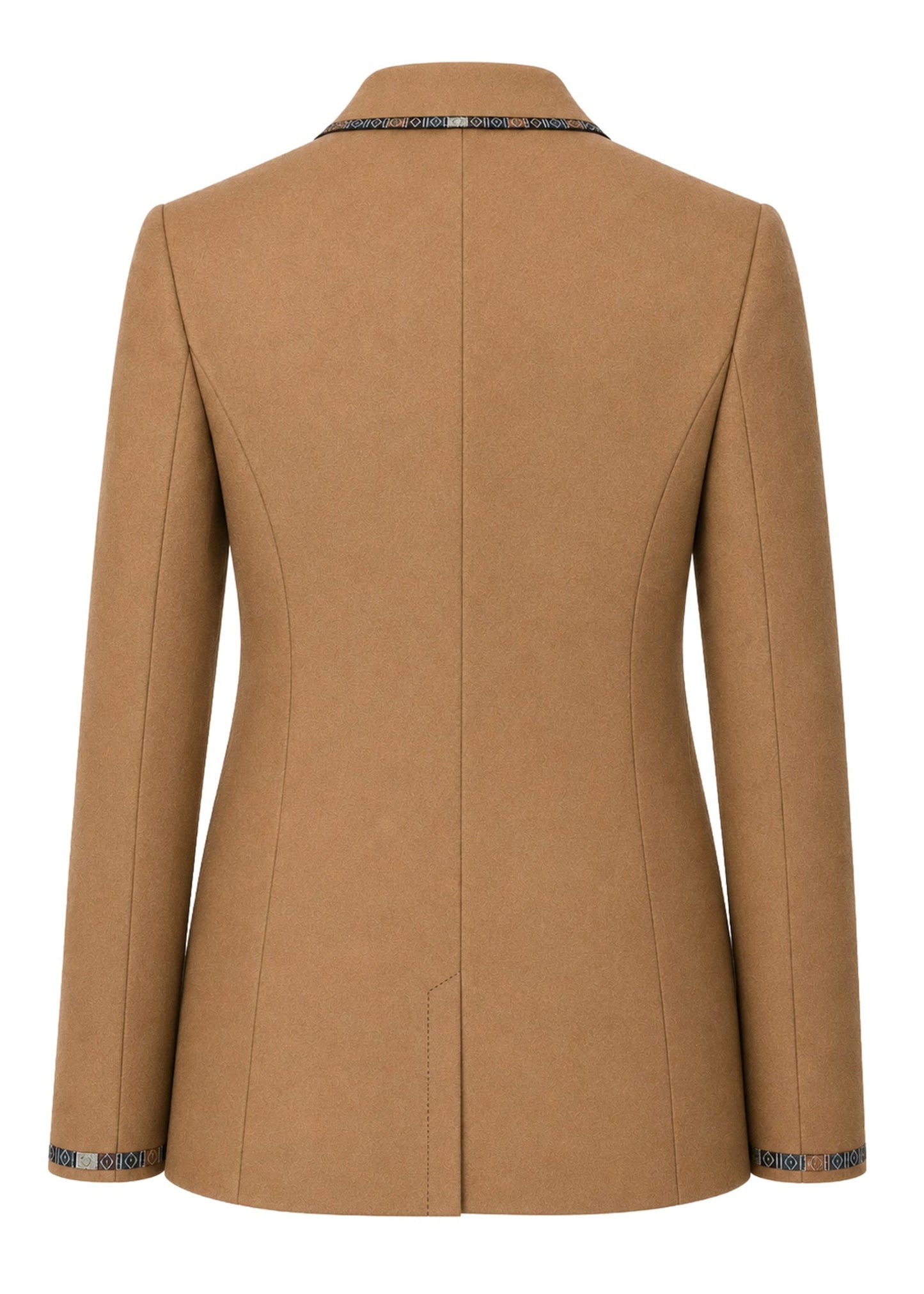BLAZER SENCILLO REGULAR TOSCANA CAMEL MULTICOLOR