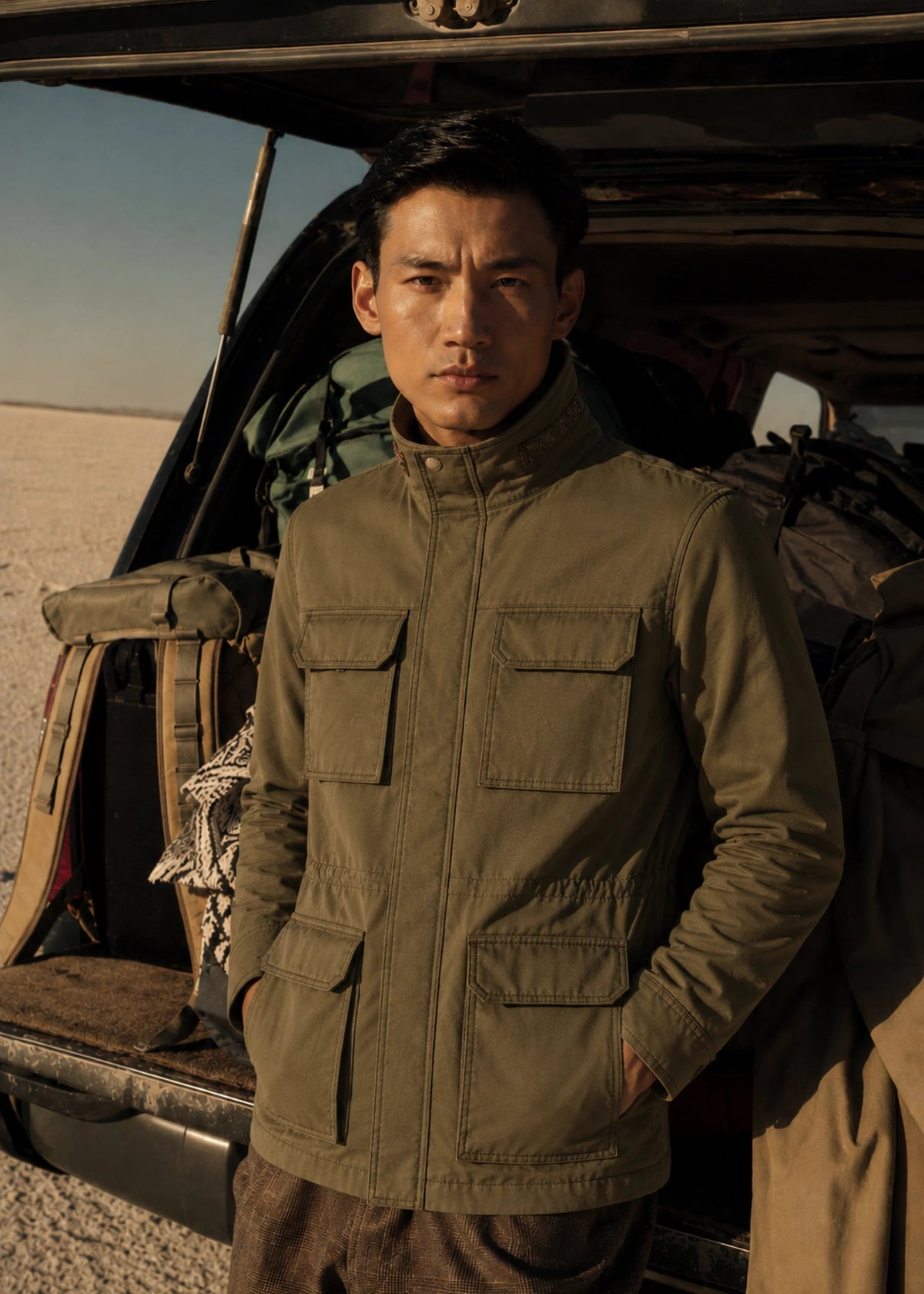 CHAQUETA FIELD REGULAR TUCSON VERDE  MULTICOLOR