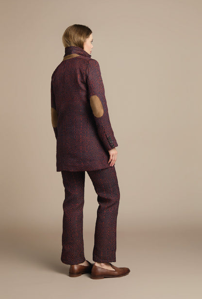 BLAZER CRUZADO REGULAR BILBAO TERRACOTA ROMBOS