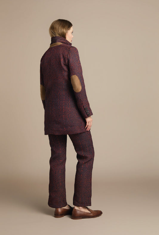 BLAZER CRUZADO REGULAR BILBAO TERRACOTA ROMBOS