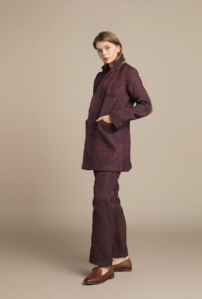 BLAZER CRUZADO REGULAR BILBAO TERRACOTA ROMBOS