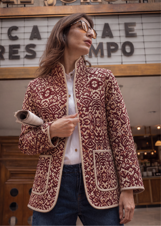 CHAQUETA WORK REGULAR VERONA VINO INDIA VINO