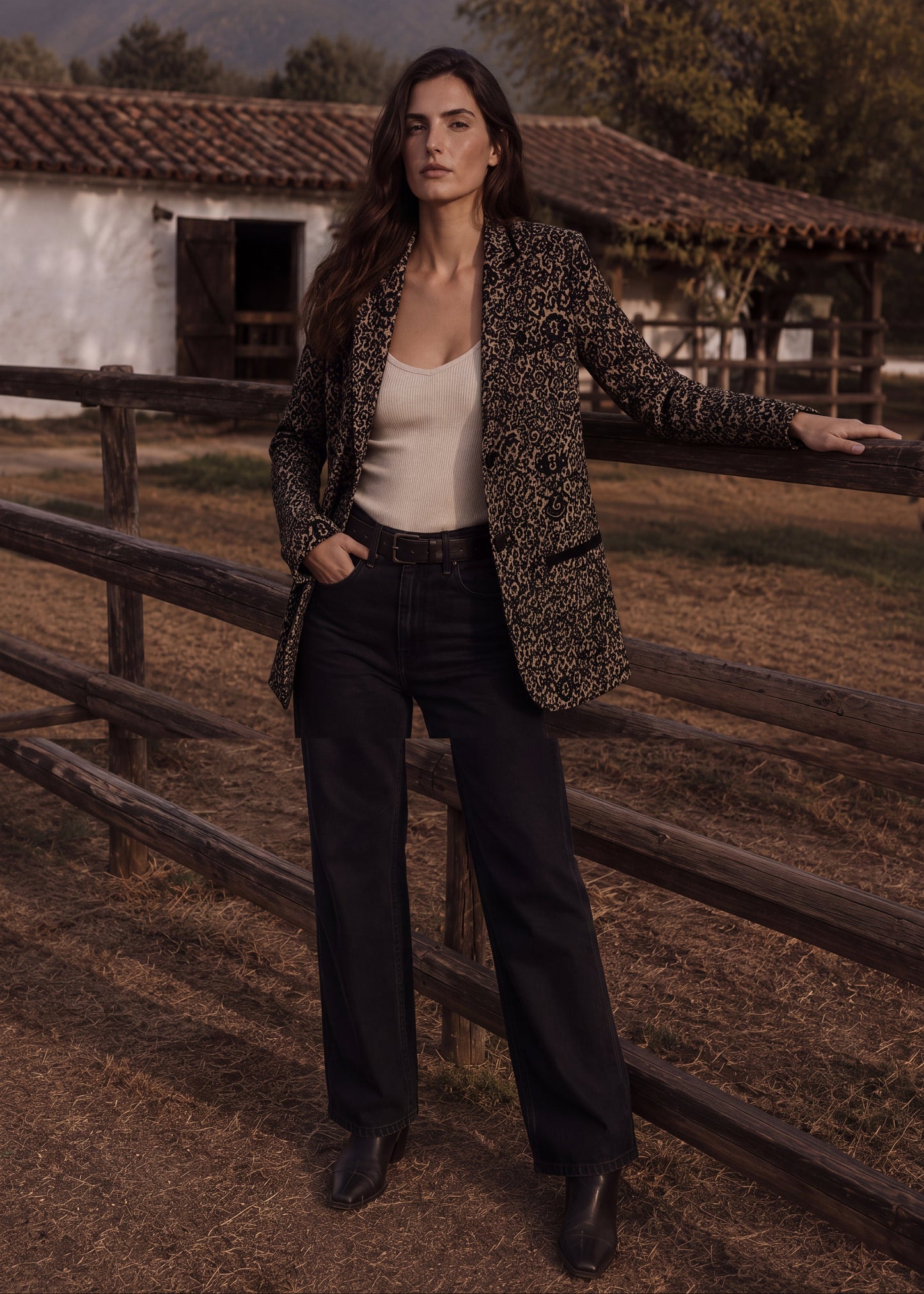 BLAZER SENCILLO REGULAR PETRA INDIA NEGRO