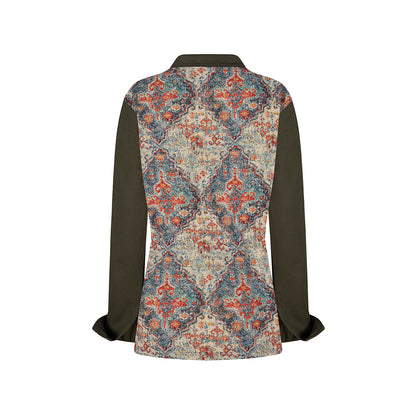 CHAQUETA FIELD REGULAR BRUSELAS VERDE OLIVA ARABESCO AZUL
