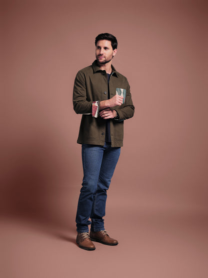 WORK JACKET REGULAR BROOKLYN OLIVE GREEN COLORS