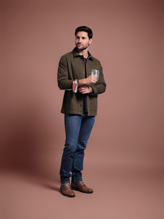 CHAQUETA WORK REGULAR BROOKLYN VERDE OLIVA COLORS