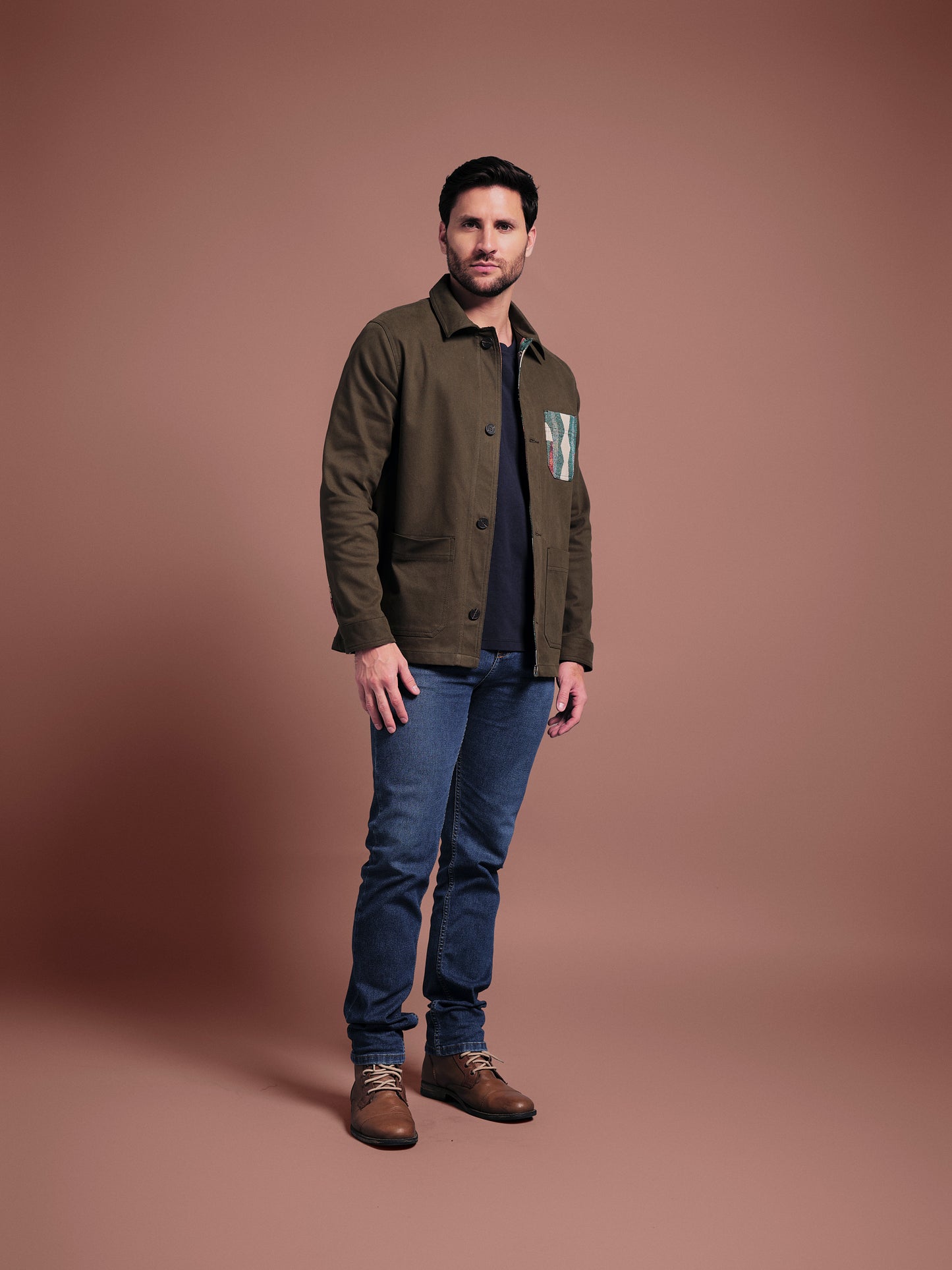 WORK JACKET REGULAR BROOKLYN OLIVE GREEN COLORS
