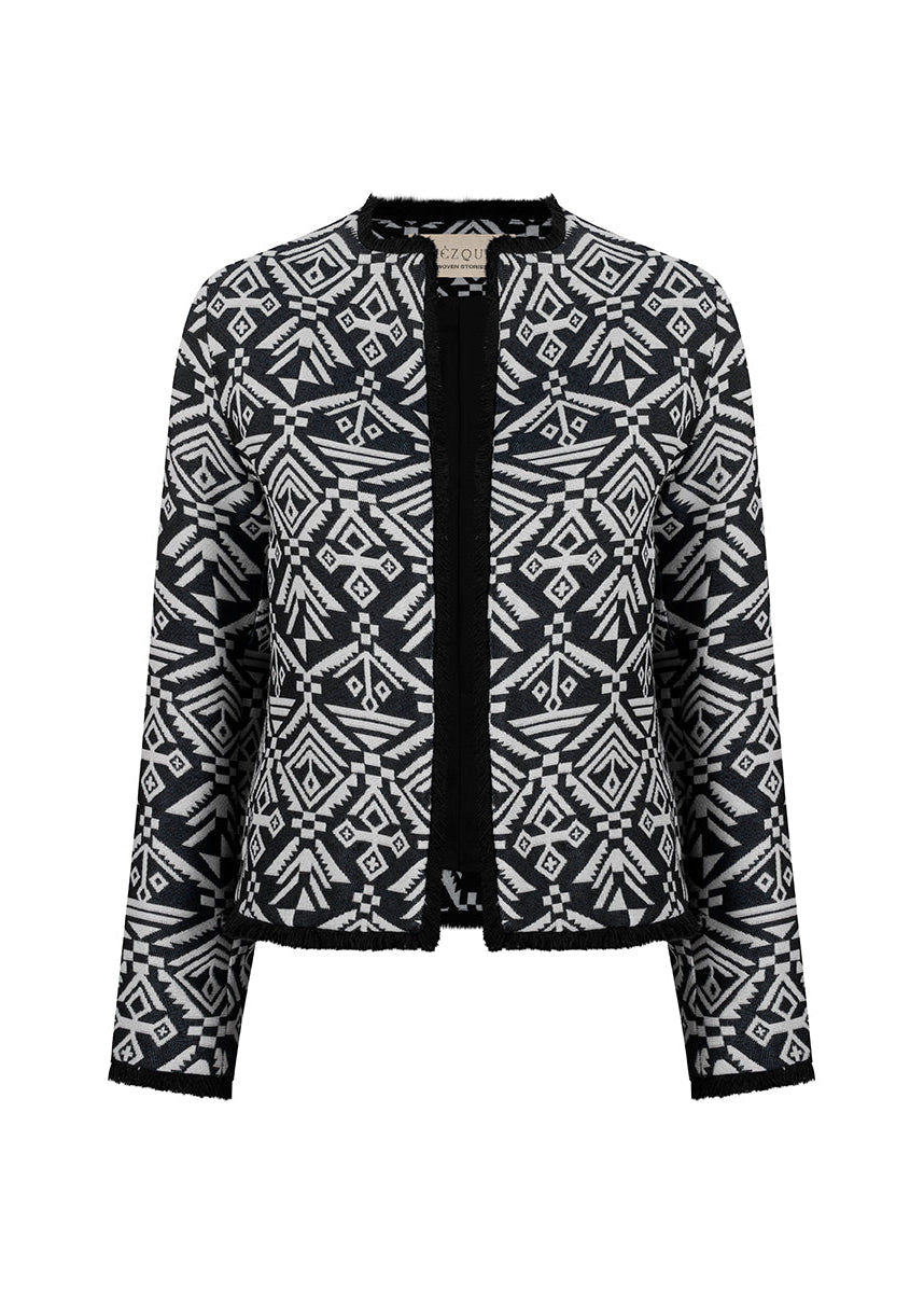 CHAQUETA CLÁSICA REGULAR BURGOS NEGRO TRIBAL BLACK