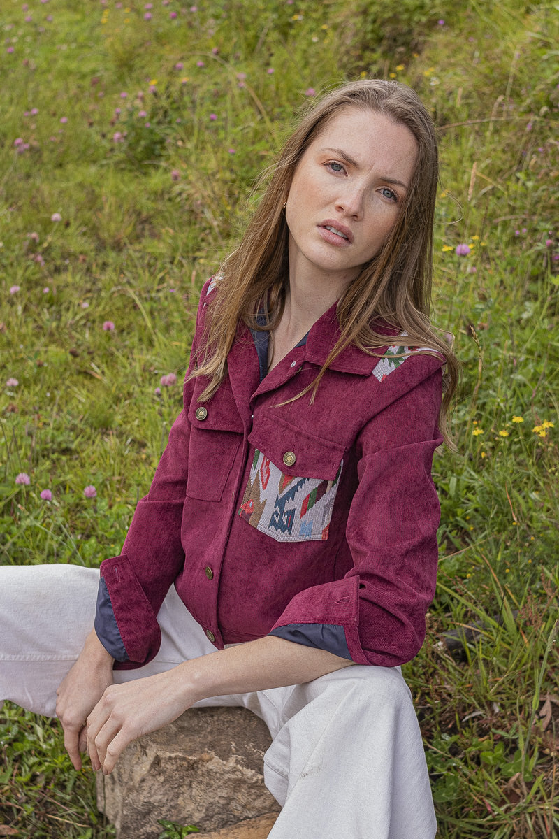 KYRA CORDUROY BURGUNDY