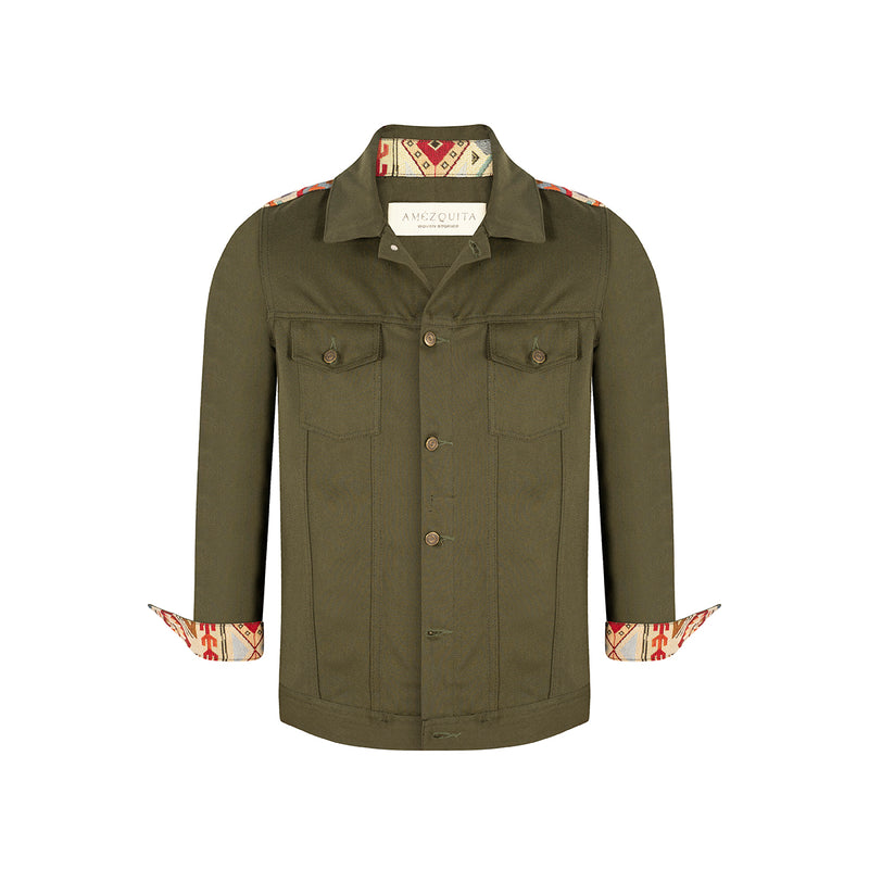 THEO DENIM JACKET GREEN