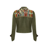 MAIA BIKER JACKET OLIVE GREEN