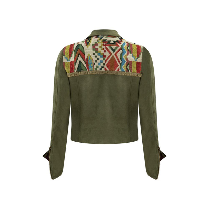 MAIA BIKER JACKET OLIVE GREEN