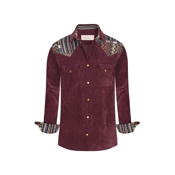 Maki Corduroy Shirt Burgundy